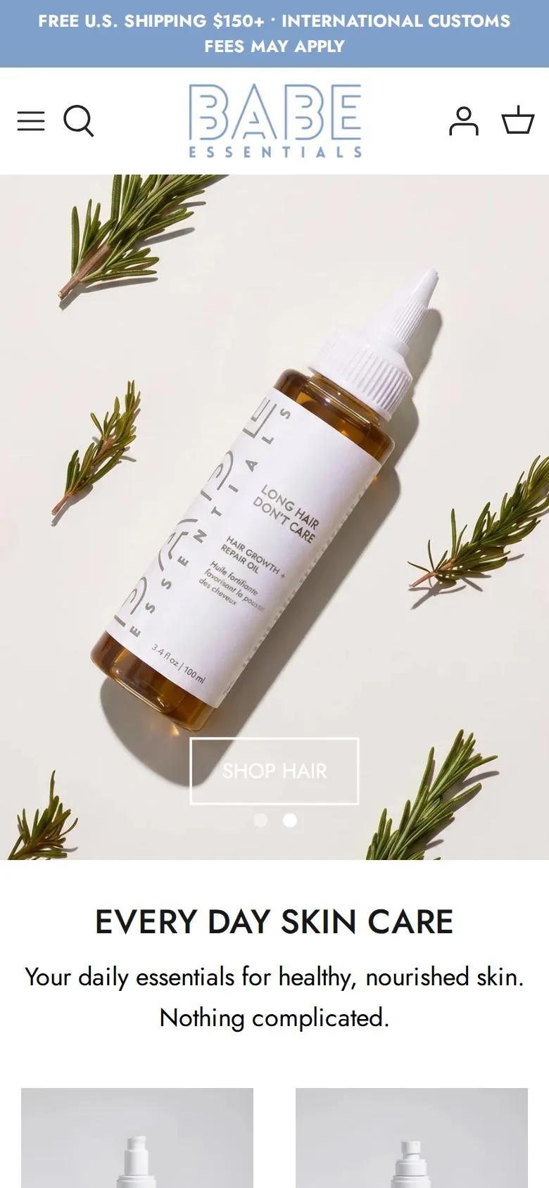 Babe Essentials — mobile view
