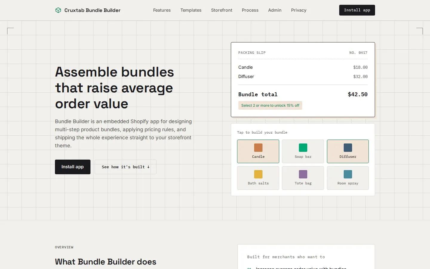Cruxtab Bundle Builder — homepage
