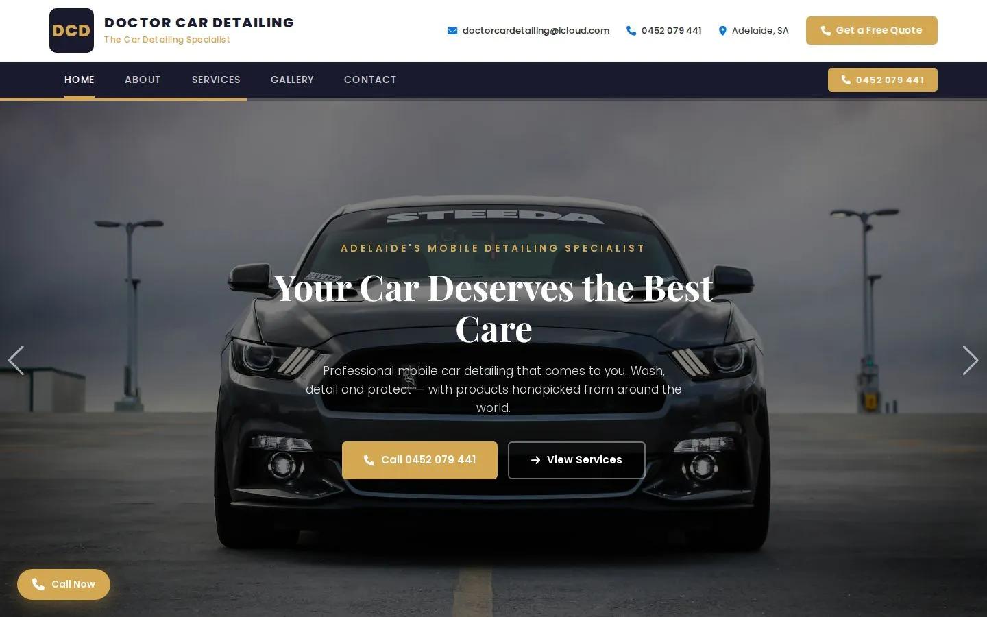 Doctor Car Detailing — homepage