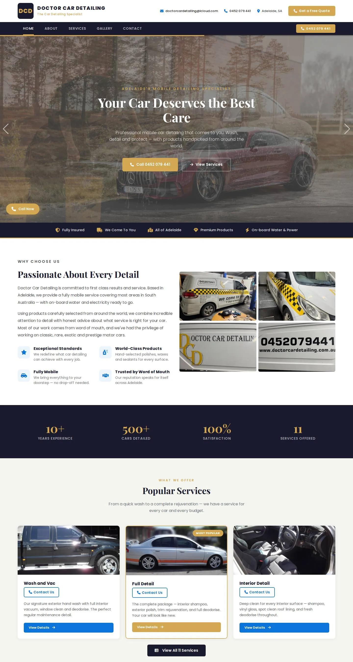 Doctor Car Detailing — full page