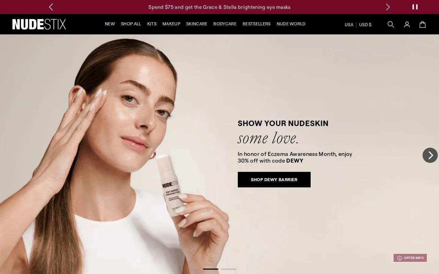Nudestix — homepage