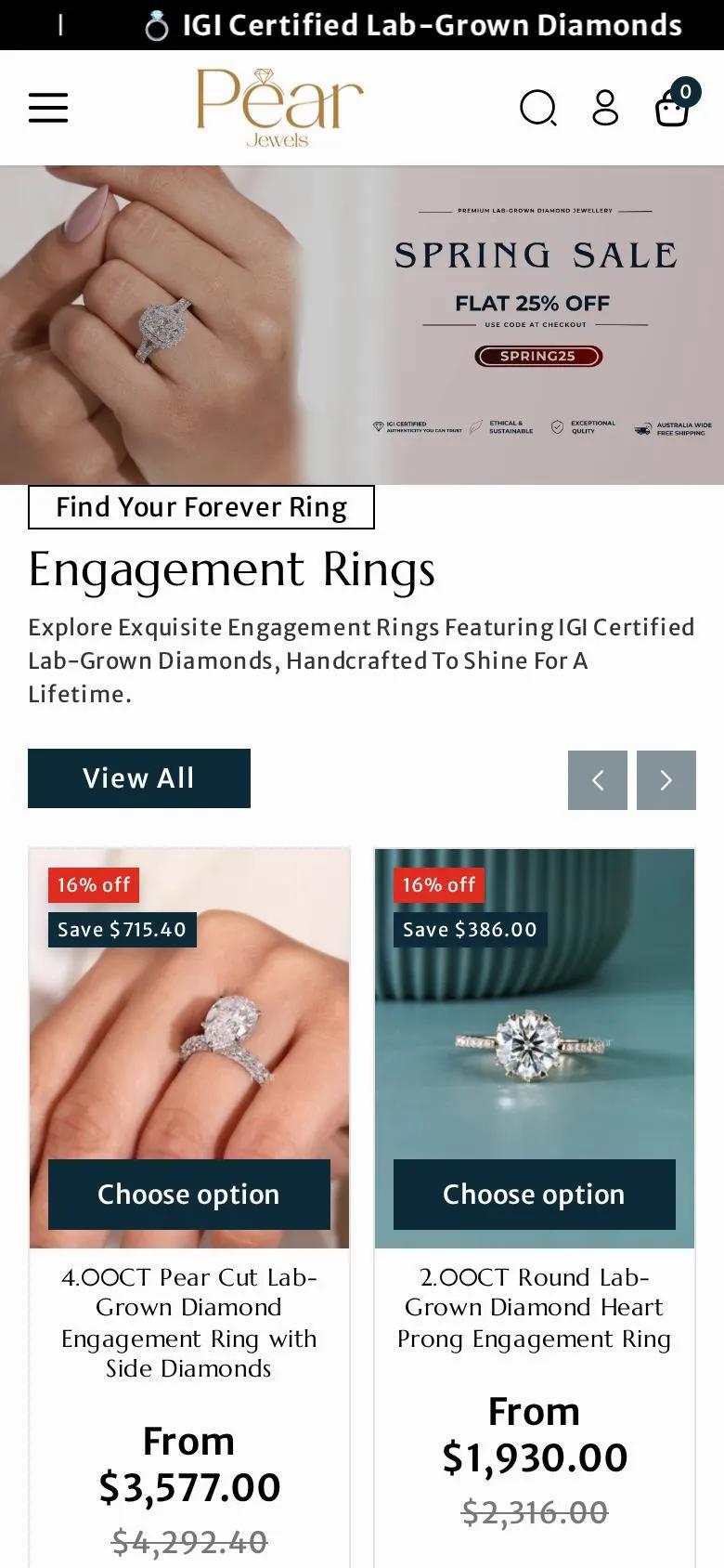 Pear Jewels — mobile view